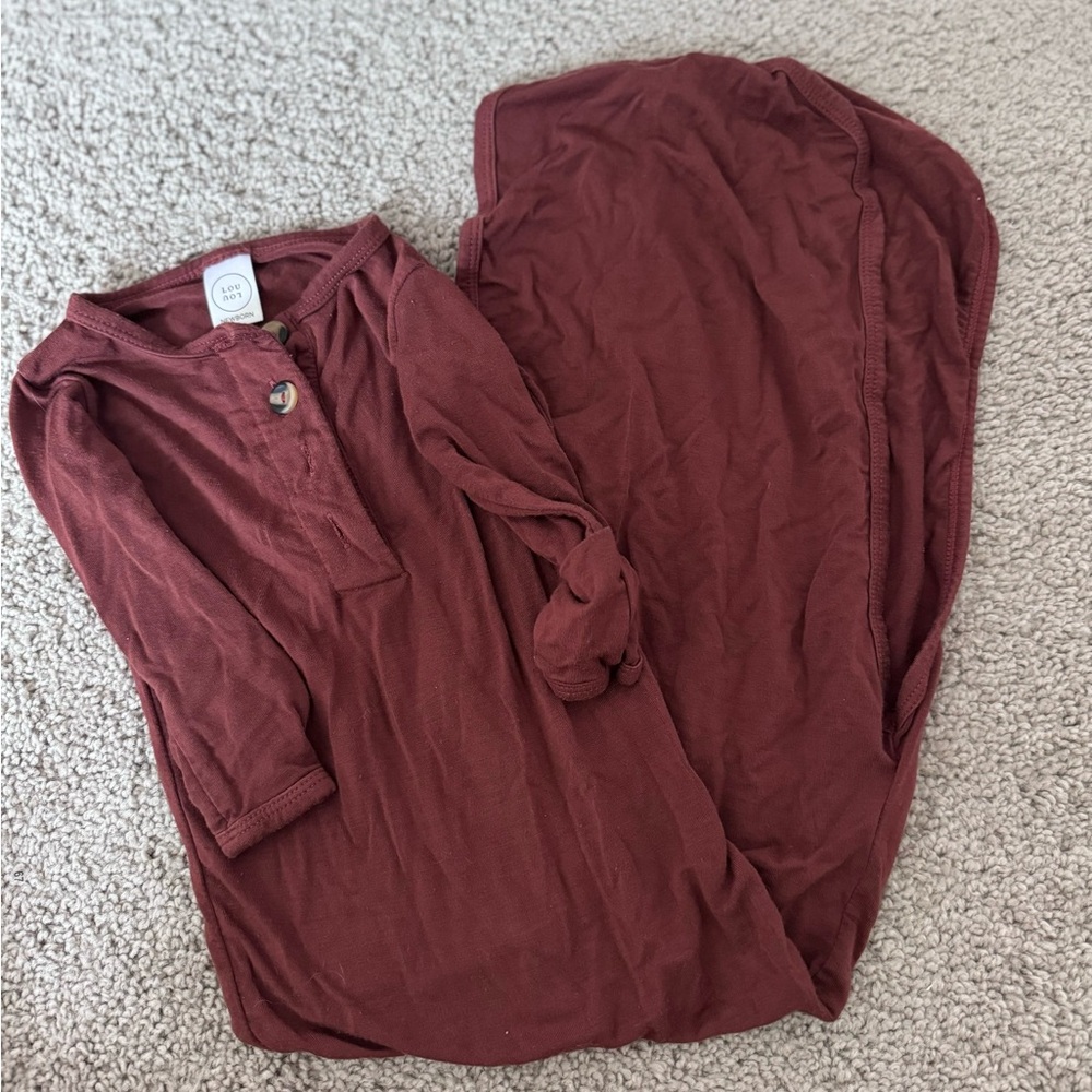 Lou Lou & Company Kids Nightgown in Deep Red